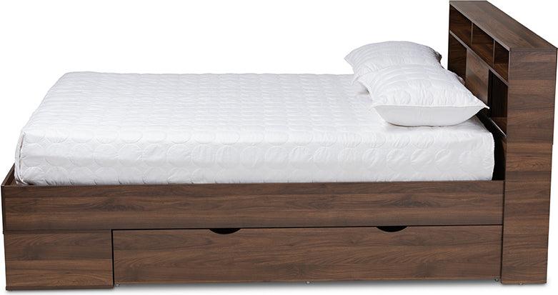 Wholesale Interiors Beds - Tristan Queen Storage Bed Dark Brown