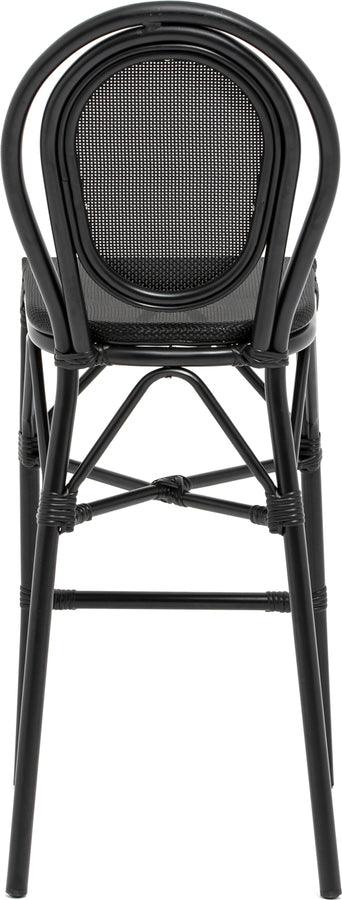 Euro Style Barstools - Erlend Bar Stool in Black Textylene Mesh with Black Frame