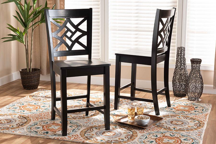 Wholesale Interiors Barstools - Nicolette Bar Stool Dark Brown (Set of 2)