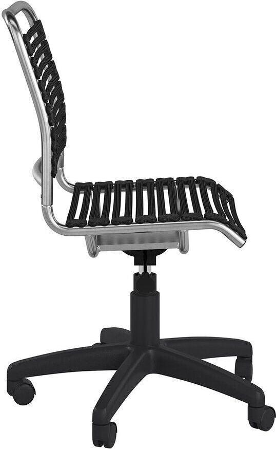 Euro Style Task Chairs - Allison Bungie Flat Low Back Office Chair Black