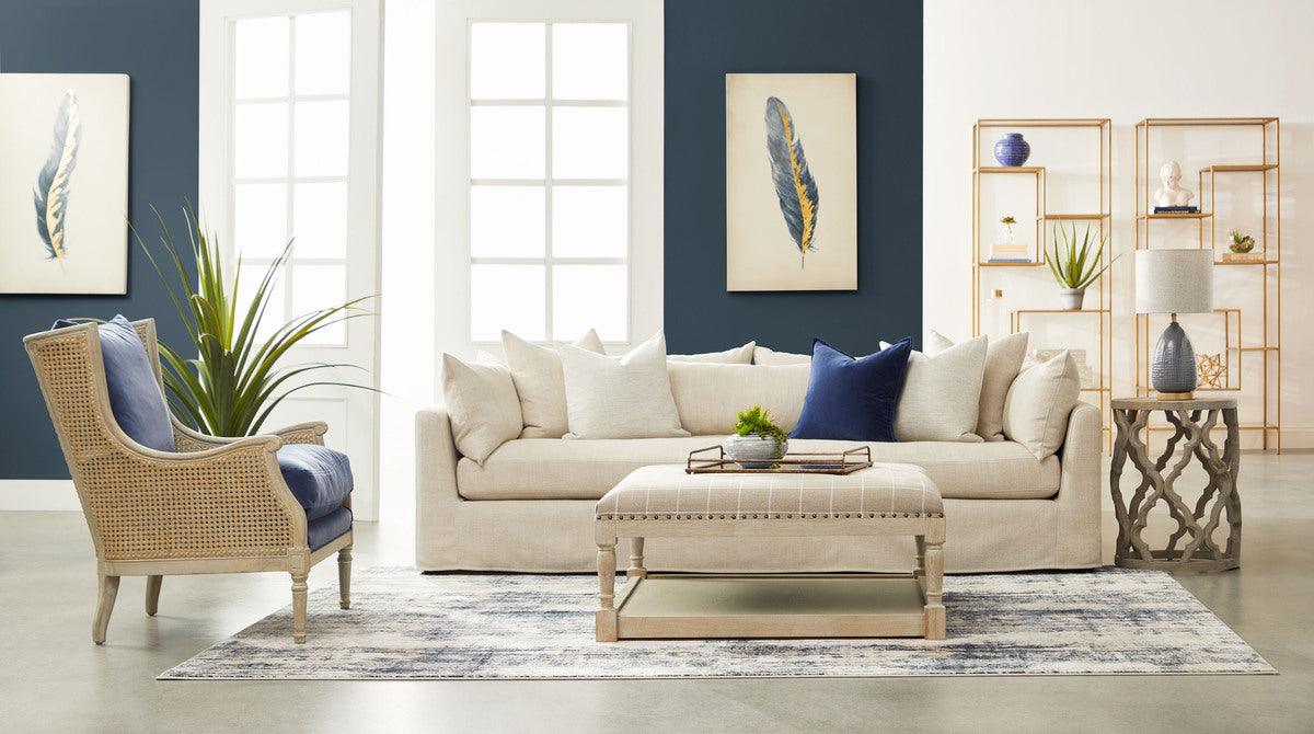 Essentials For Living Sofas & Couches - Haven 96" Lounge Slipcover Sofa Bisque