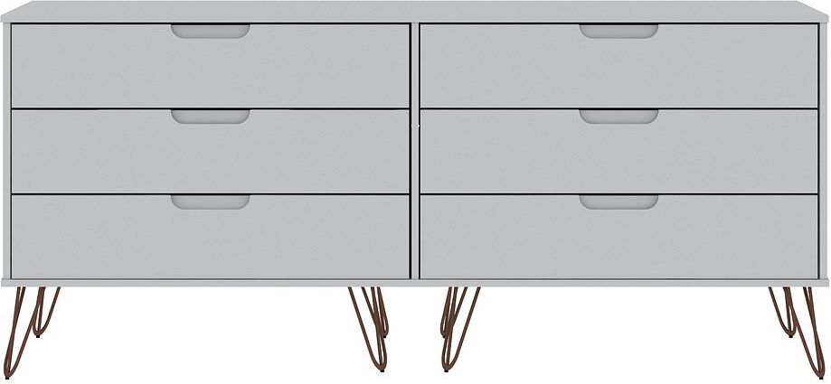 Manhattan Comfort Bedroom Sets - Rockefeller 5-Drawer & 6-Drawer White Dresser Set