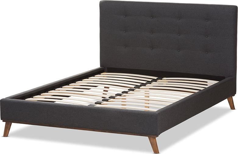 Wholesale Interiors Beds - Valencia Queen Bed Dark Gray