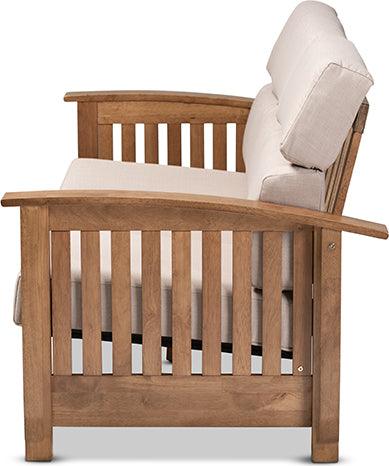 Wholesale Interiors Sofas & Couches - Charlotte Sofa Taupe & Walnut