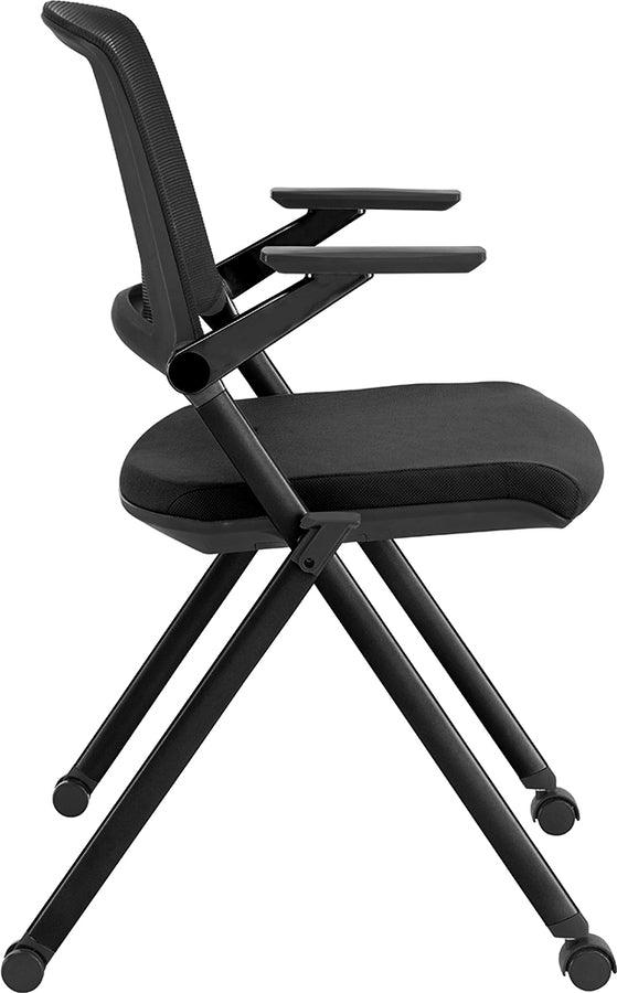 Euro Style Task Chairs - Reino Stacking Visitor Chair Black- Set of 2