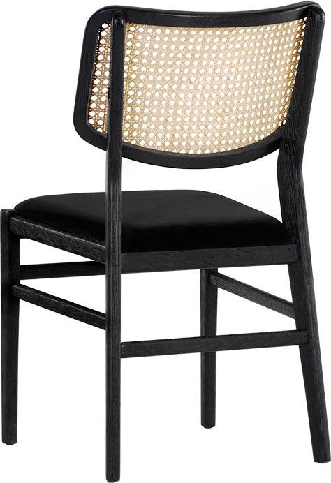 SUNPAN Dining Chairs - Annex Dining Chair - Black - Velvet Black (Set of 2)