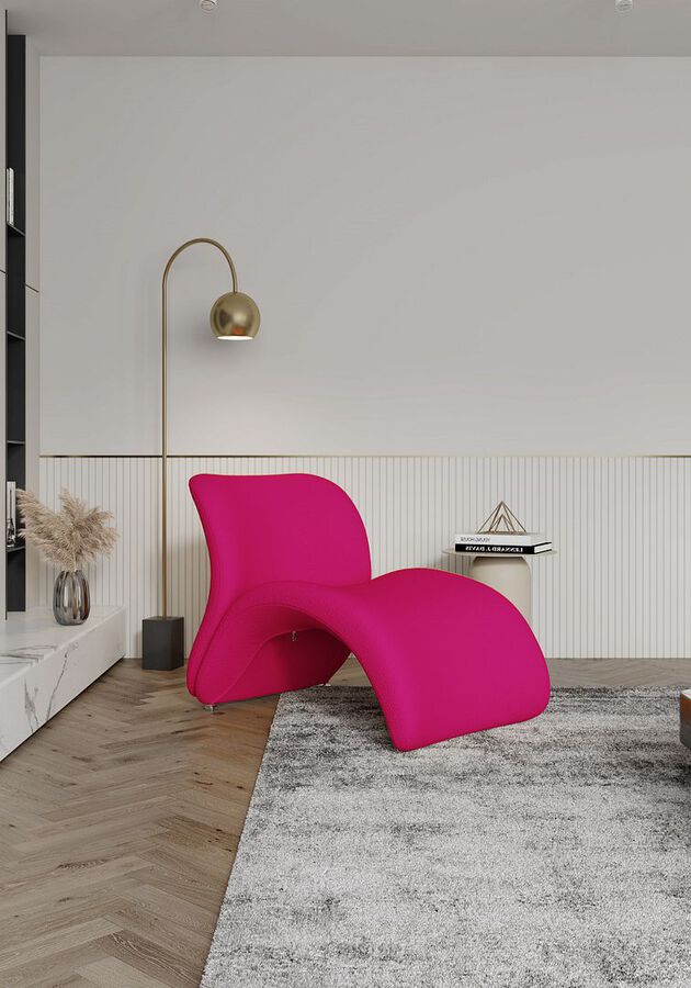 Manhattan Comfort Accent Chairs - Rosebud Accent Chair in Fuchsia