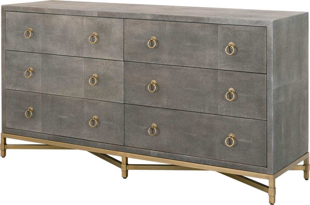 Essentials For Living Dressers - Strand Shagreen 6-Drawer Double Dresser