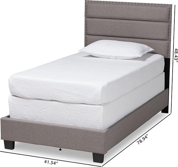 Wholesale Interiors Beds - Ansa Twin Bed Gray & Black