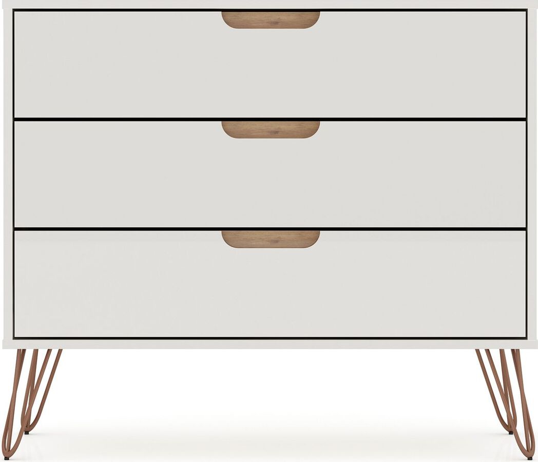 Manhattan Comfort Dressers - Rockefeller Mid-Century- Modern Dresser with 3- Drawers in