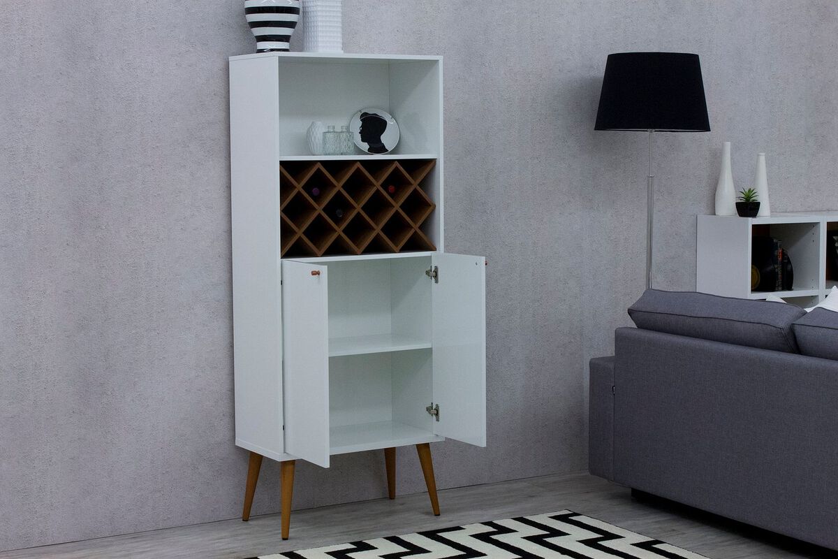 Manhattan Comfort Bookcases & Display Units - Utopia Bookcase in Off White and Maple Cream