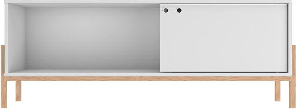 Manhattan Comfort TV & Media Units - Bowery 55.12 TV Stand with 2 Shelves in White and Oak