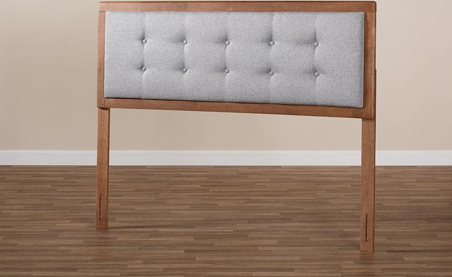 Wholesale Interiors Headboards - Sarine Queen Headboard Gray & Walnut