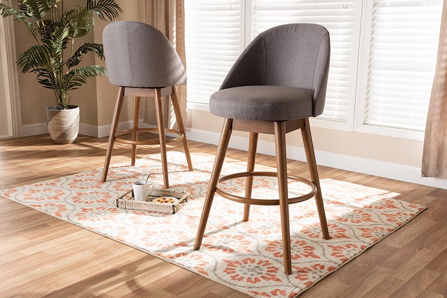 Wholesale Interiors Barstools - Carra Bar Stool Gray (Set of 2)