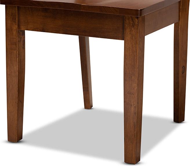 Wholesale Interiors Dining Sets - Miela Walnut Brown Finished Wood 7-Piece Dining Set