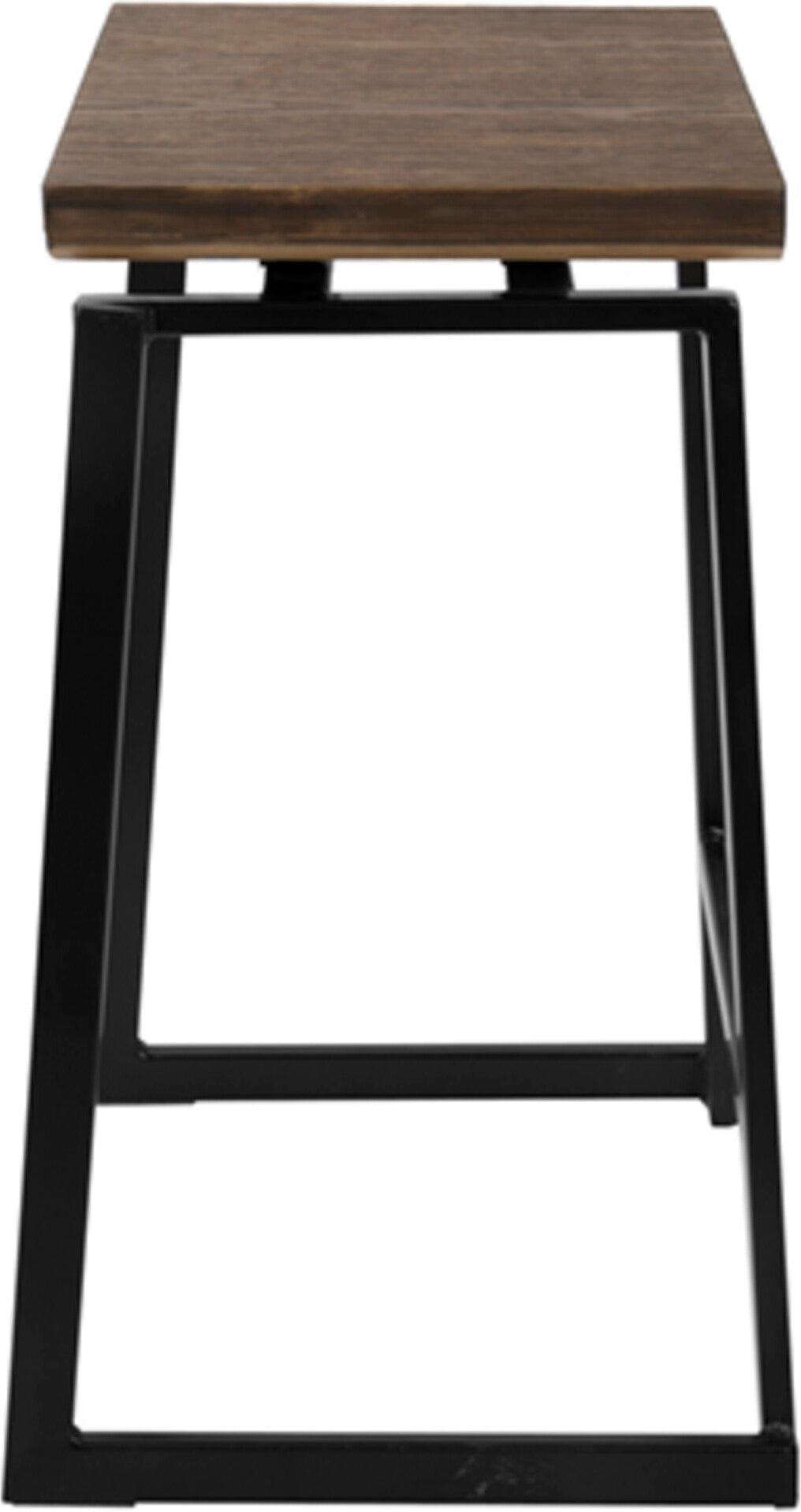 Lumisource Barstools - Geo Counter Stool Black & Brown (Set of 2)