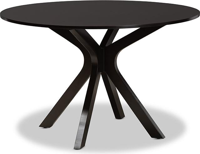 Wholesale Interiors Dining Sets - Mare Dark Brown Finished Wood 7-Piece Dining Set