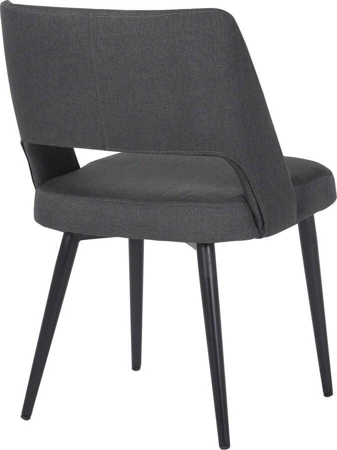 Lumisource Accent Chairs - Valencia Chair In Black Steel & Charcoal Fabric