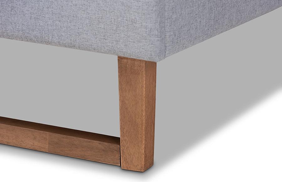 Wholesale Interiors Beds - Claudia King Bed Light Gray & Ash walnut