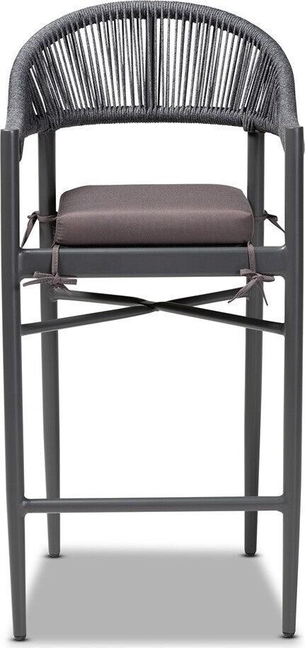 Wholesale Interiors Outdoor Barstools - Wendell Outdoor Bar Stool Gray