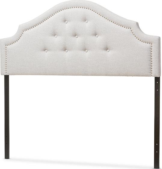 Wholesale Interiors Headboards - Cora Modern And Contemporary Grayish Beige Fabric Upholstered King Size Headboard