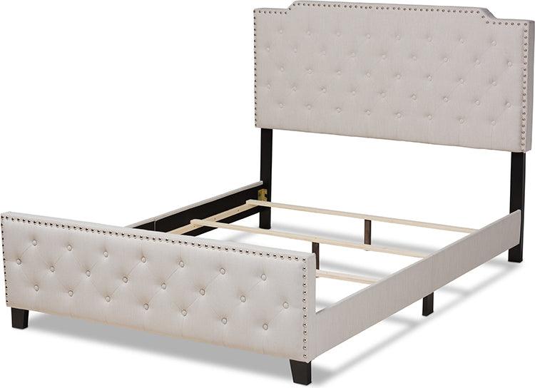 Wholesale Interiors Beds - Marion Queen Bed Beige & Black