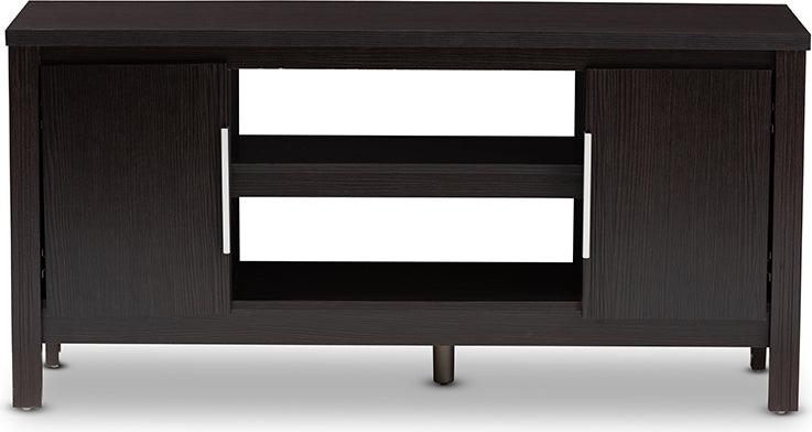 Wholesale Interiors TV & Media Units - Marley Modern and Contemporary Wenge Brown Finished TV Stand Wenge Dark Brown