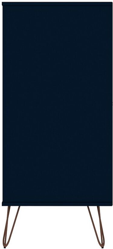 Manhattan Comfort Dressers - Rockefeller Tatiana Midnight Blue 5-Drawer Dresser and 2-Drawer Nightstand Set