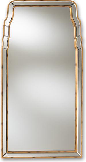 Wholesale Interiors Mirrors - Alice Modern and Contemporary Queen Anne Style Antique Gold Finished Accent Wall Mirror