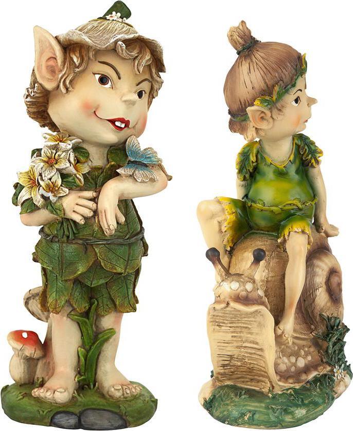 Design Toscano Gnomes - Set Perry And Pixie Gnome Statues