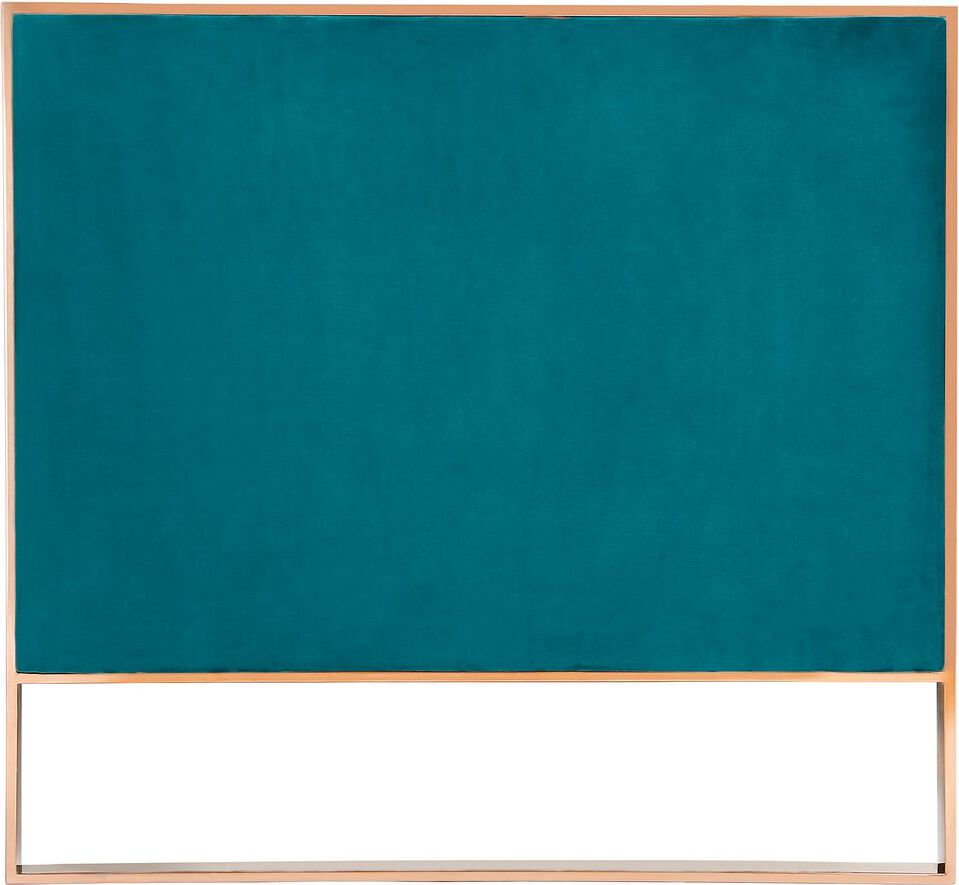 Manhattan Comfort Sofas & Couches - Trillium 83.07 in. Aqua Blue and Rose Gold 3-Seat Sofa