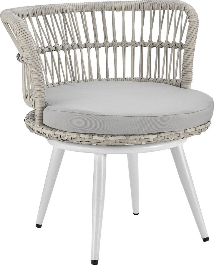 Manhattan Comfort Outdoor Conversation Sets - Monaco Patio 2- Person Seating Group with End Table with Grey Cushions