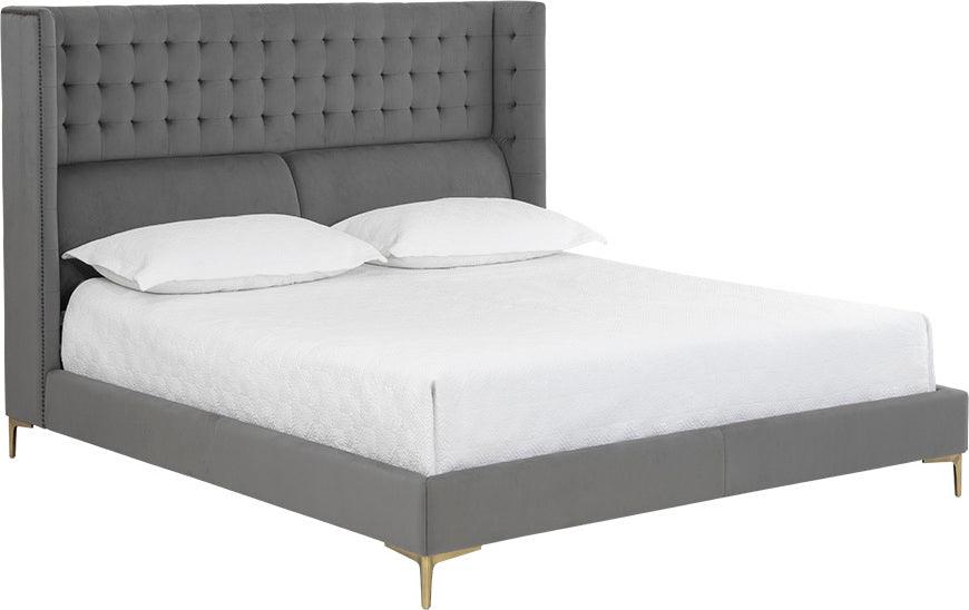 SUNPAN Beds - Cairo Bed - King - Antonio Charcoal Gray