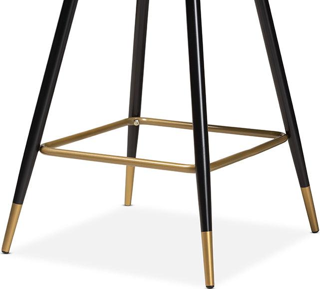 Wholesale Interiors Barstools - PrestonTwo-Tone Black and Gold Finished Metal 2-Piece Bar Stool Set