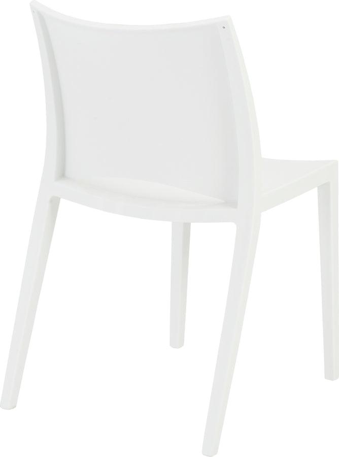 Euro Style Dining Chairs - Leslie Stacking Side Chair in White - Set of 2