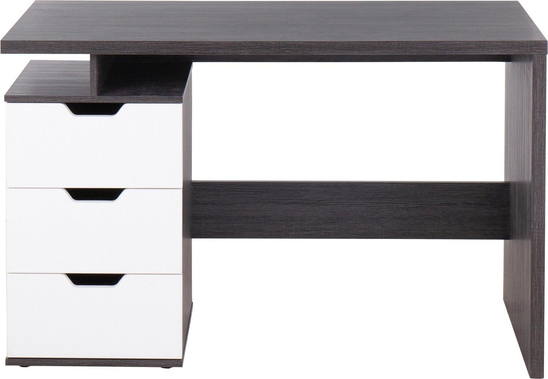 Lumisource Desks - Quinn Desk Charcoal & White