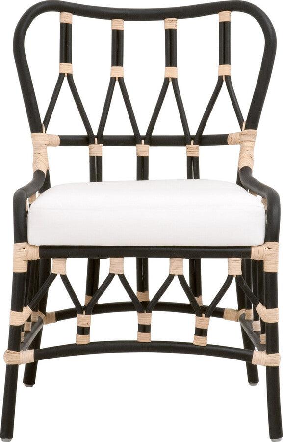 Essentials For Living Dining Chairs - Caprice Dining Chair - Black Rattan