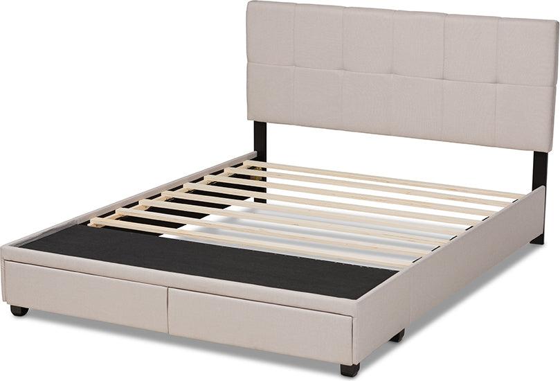 Wholesale Interiors Beds - Netti King Storage Bed Beige & Black