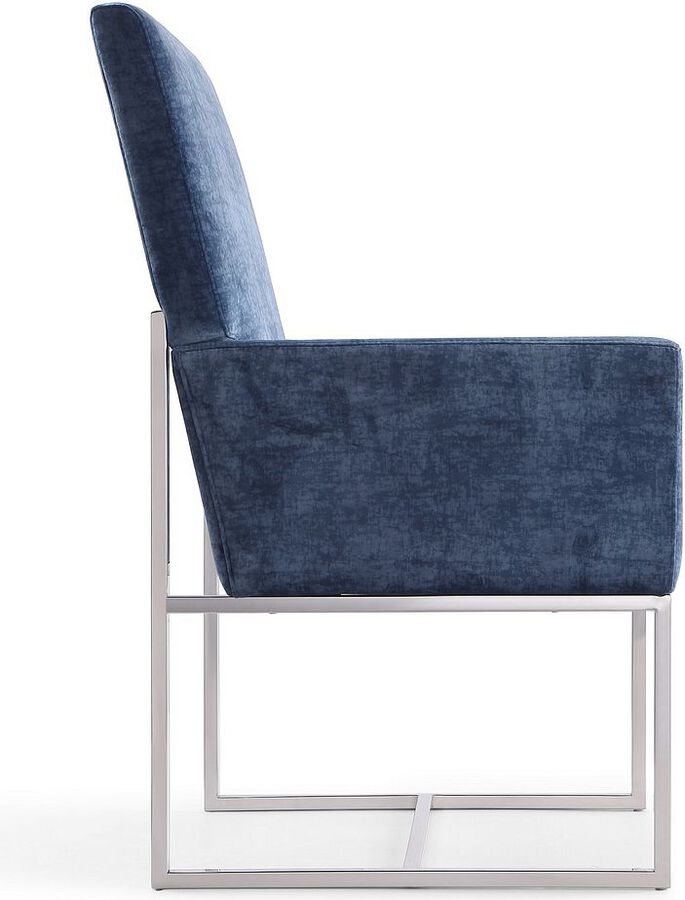 Manhattan Comfort Dining Chairs - Element Dining Armchair in Blue (Set of 2)