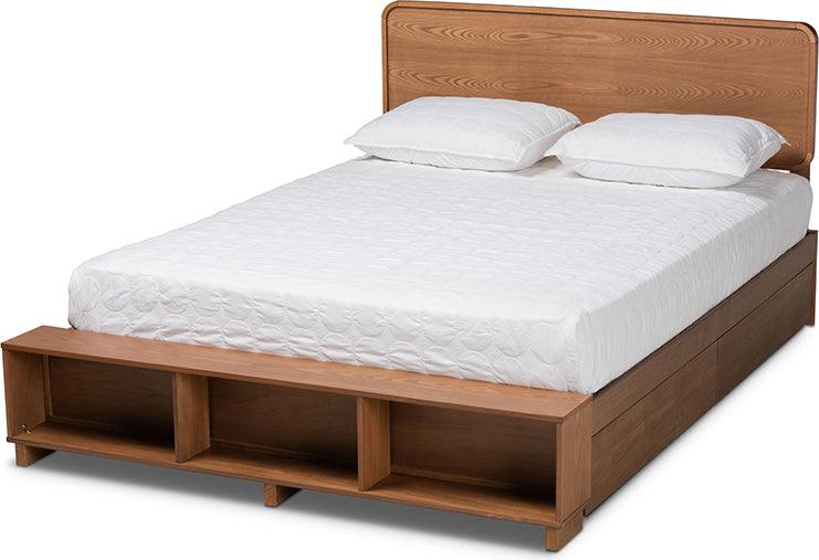 Wholesale Interiors Beds - Vita Queen Storage Bed Ash Walnut