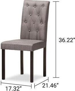Wholesale Interiors Dining Chairs - Gardner Dining Chair Dark Brown & Gray (Set of 4)