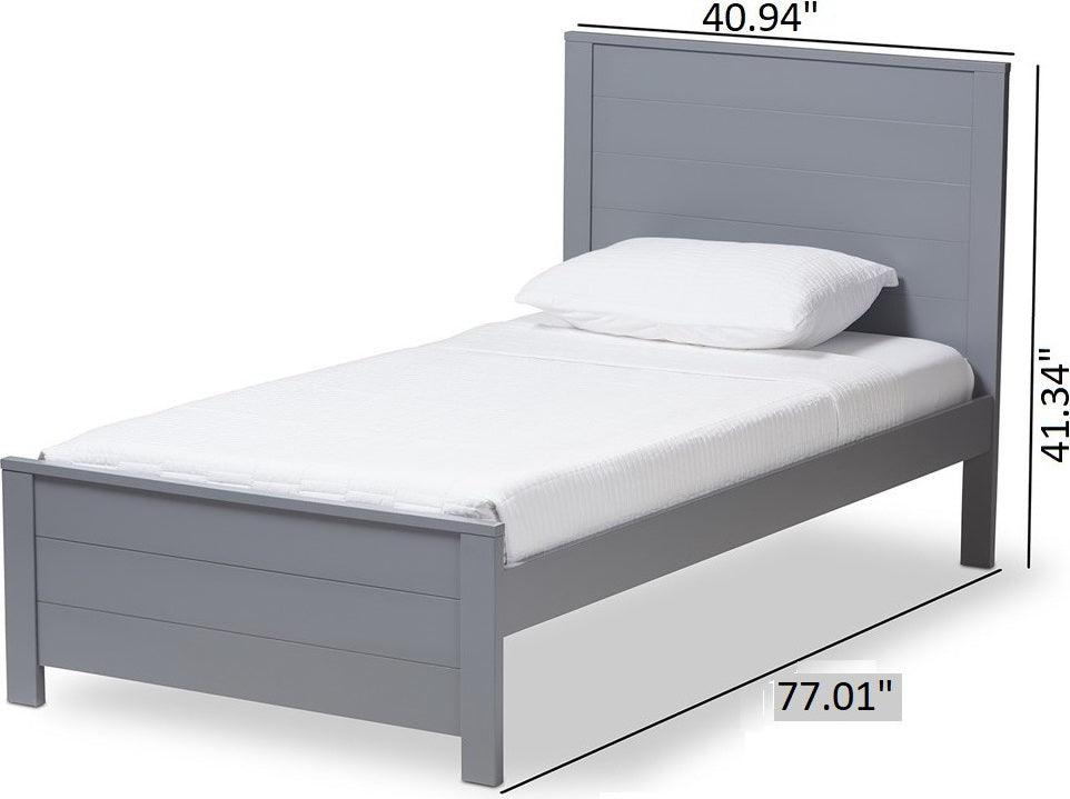 Wholesale Interiors Beds - Catalina Twin Bed Gray