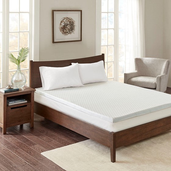 Olliix.com Mattress Protectors - All Season Reversible Hypoallergenic Cooling Mattress Topper White King