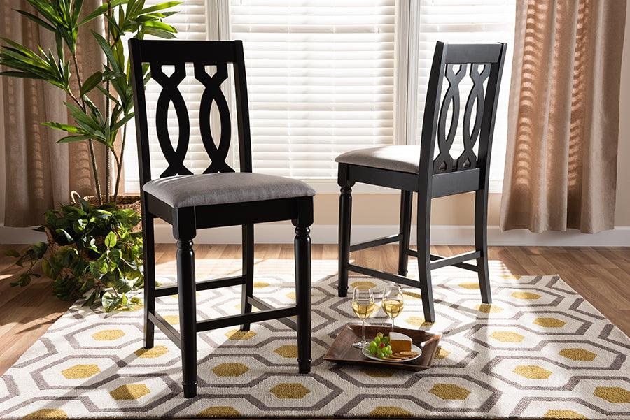 Wholesale Interiors Barstools - Darcie Bar Stool Gray & Espresso (Set of 2)