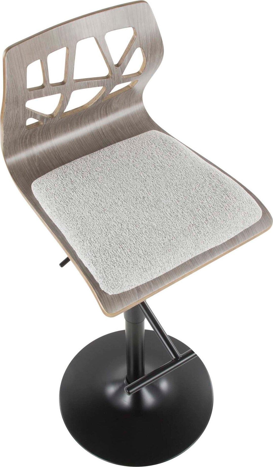 Lumisource Barstools - Folia Barstool Black & Light Gray