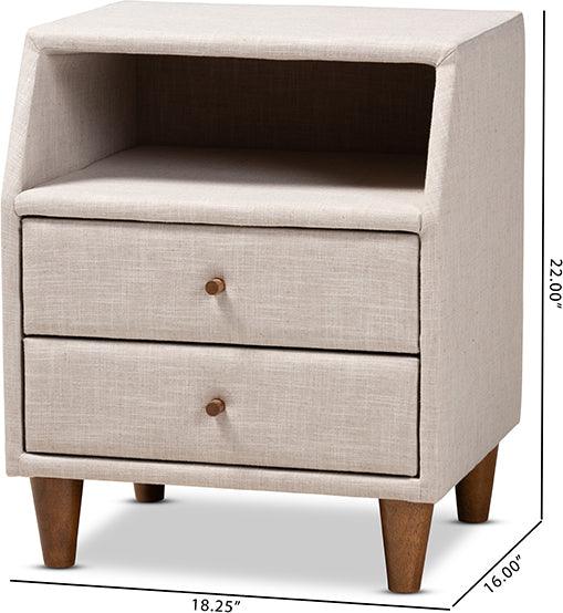 Wholesale Interiors Nightstands & Side Tables - Claverie Nightstand Beige