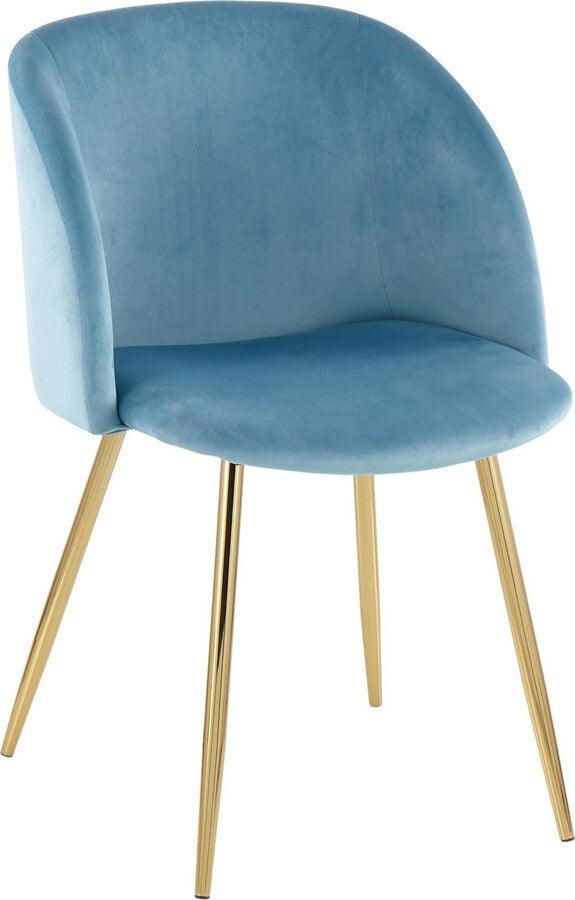 Lumisource Living Room Sets - Fran Chair 32" Gold Steel & Light Blue Velvet (Set of 2)