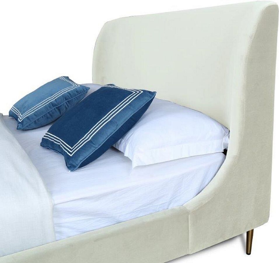 Manhattan Comfort Beds - Heather Queen Bed Cream