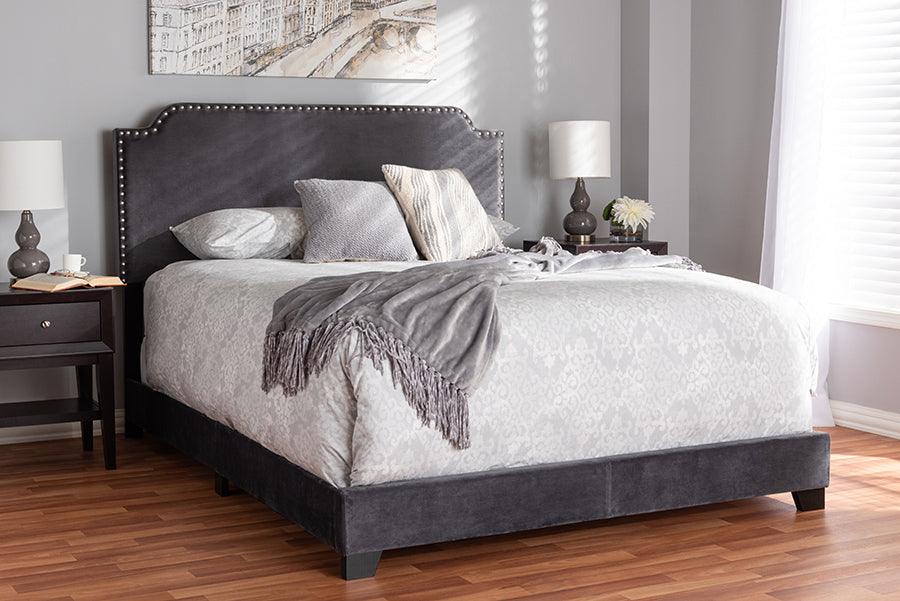 Wholesale Interiors Beds - Darcy Full Bed Dark Gray
