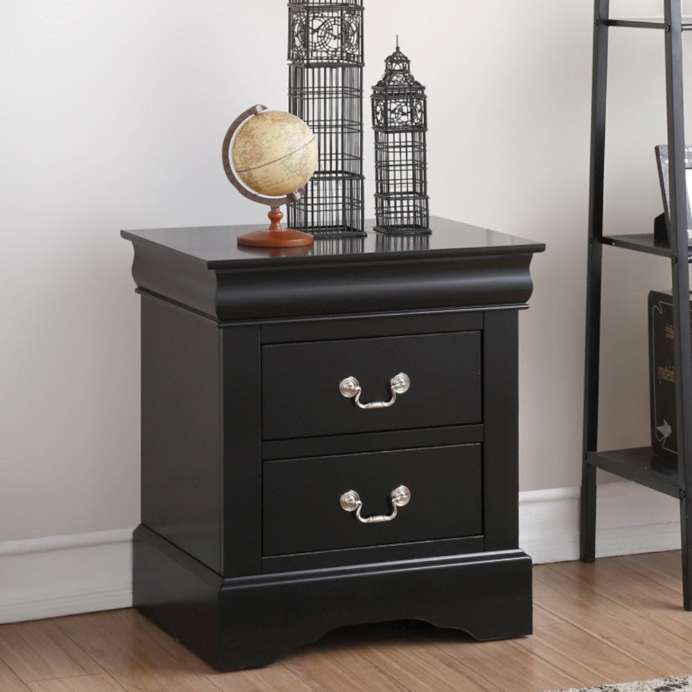 ACME Nightstands & Side Tables - ACME Louis Philippe III Nightstand, Black